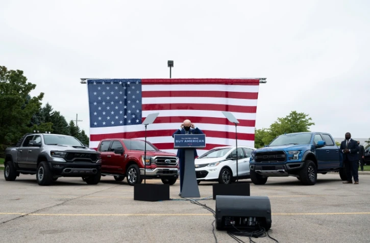 Le candidat démocrate à la Maison Blanche lors d'un discours à Warren, dans le Michigan, le 8 septembre 2020