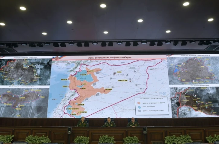 Un briefing sur la situation en Syrie mené par l'armée russe à Moscou, le 5 mai 2017