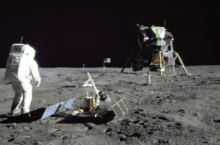 Buzz Aldrin sur la Lune en juillet 1969
