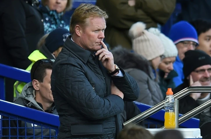 C'était sa défaite de trop: Ronald Koeman lors du match à domicile d'Everton perdu 2-5 face à Arsenal, le 22 octobre 2017 au Goodison Park de Liverpool