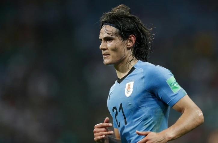 L'attaquant uruguayen Edinson Cavani lors du 8e de finale du Mondial face aux Portugais, Ă Sotchi, le 30 juin 2018