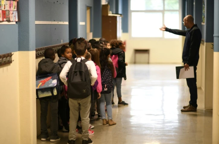 Une rentrée des classes à Corbeil-Essonnes, en banlieue parisienne, le 04 septembre 2017