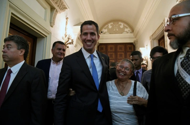 Le président de l'Assemblée nationale Juan Guaido, à Caracas, le 11mars 2019