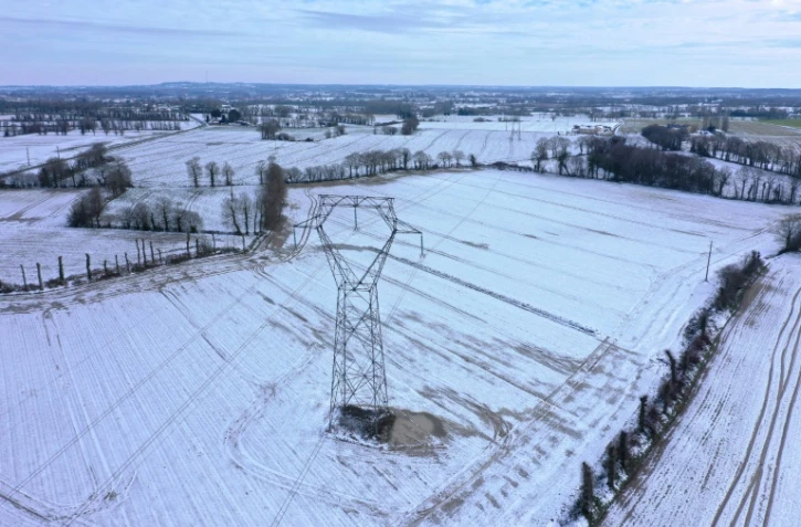 Vue aériene du village de Cadillac (ouest), le 12 février 2021