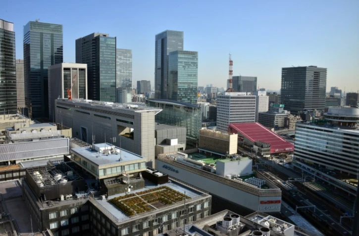 Des gratte-ciel au centre de Tokyo, le 17 février 2014
