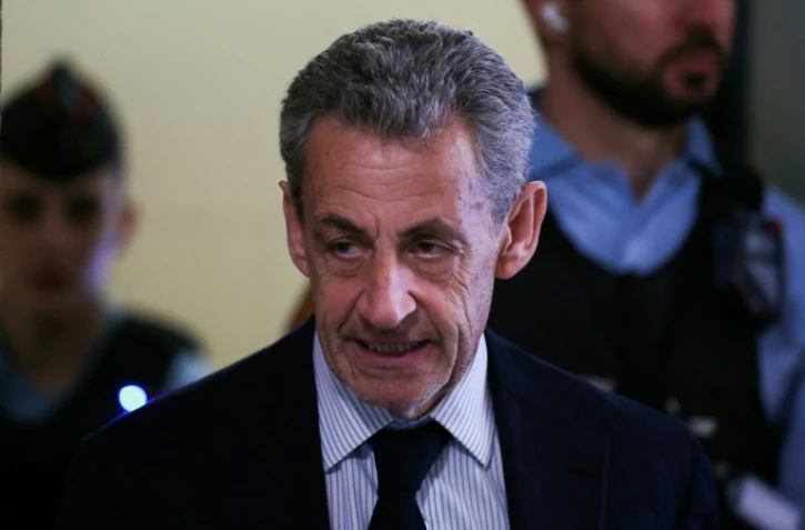 L'ex-président français Nicolas Sarkozy à son procès en appel dans l'affaire du financement libyen le 23 mars 2026 à Paris