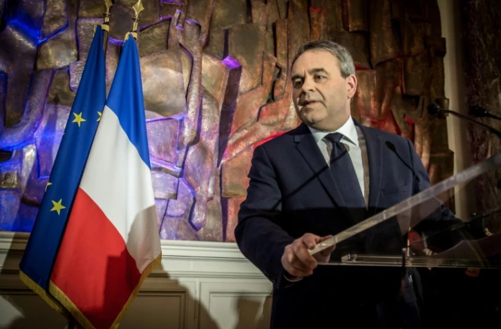 Xavier Bertrand lors de son allocution au soir des régionales le 13 décembre 2015 à Saint-Quentin