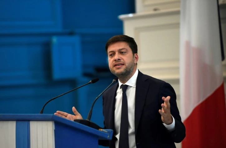 Le socialiste Benoît Payan, qui devrait être élu maire de Marseille lundi, en conférence de presse le 24 septembre 2020