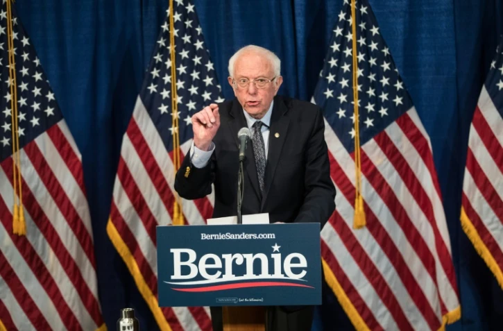 Le candidat démocrate Bernie Sanders lors d'une déclaration dans son fief de Burlington, dans le Vermont, le 11 mars 2020, une de ses dernières apparitions devant un large public 