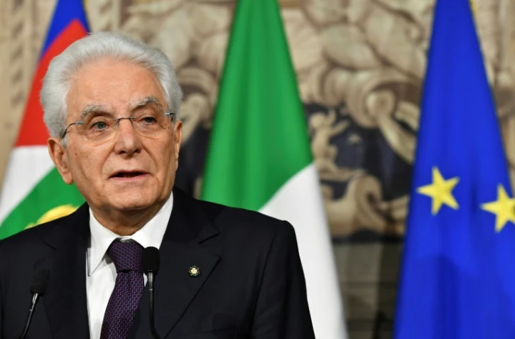 Le président italien Sergio Mattarella, le 27 mai au Quirinal,  le palais présidentielà Rome