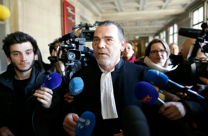 Frank Berton, l'avocat de Salah Abdeslam au tribunal de Paris, le 27 avril 2016