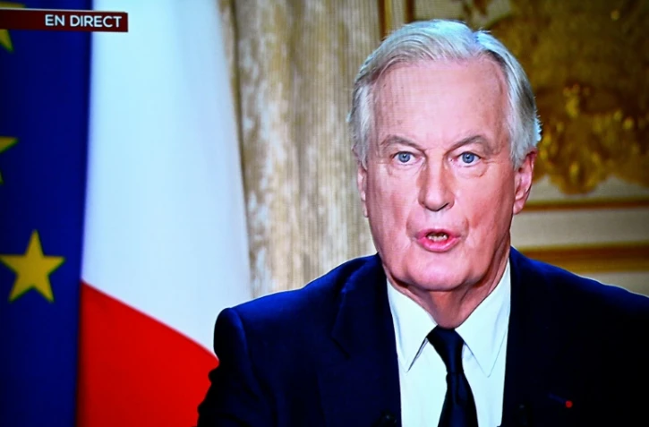 Le Premier ministre Michel Barnier à la télévision le 3 décembre 2024