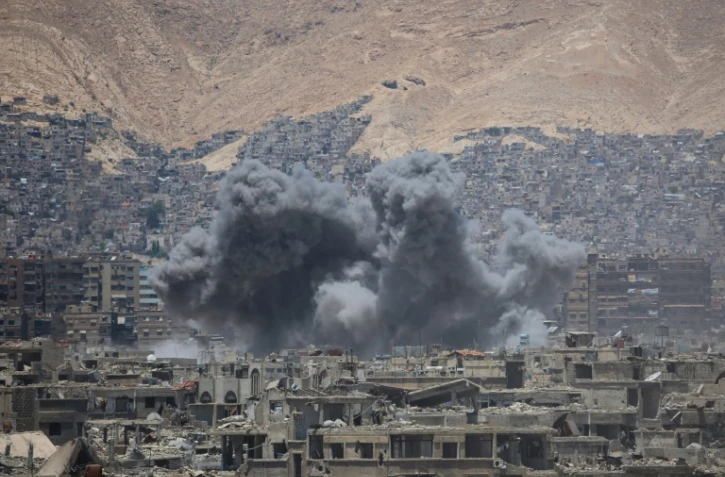Une vue élargie de la ville de Damas, le 18 juin 2017