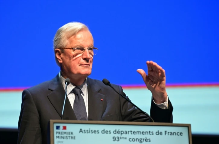 Le Premier ministre Michel Barnier aux Assises des Départements, à Angers, le 15 novembre 2024