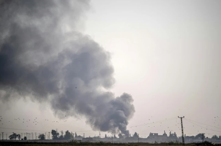 La ville syrienne de Tal Abyad après des frappes turques.