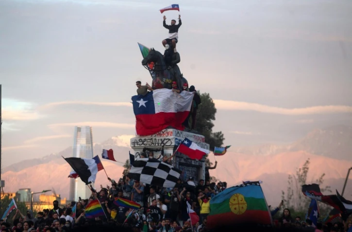 Manifestation à Santiago du Chili, le 1er novembre 2019