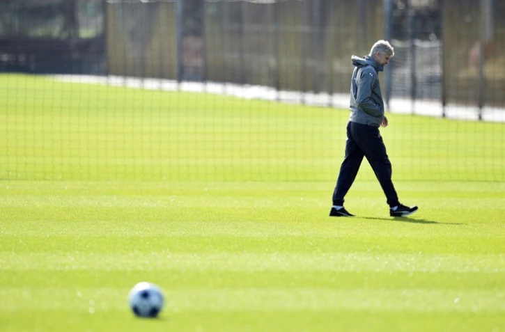 L'entraîneur d'Arsenal, Arsène Wenger, pendant un entraînement à Londres, le 6 mars 2017