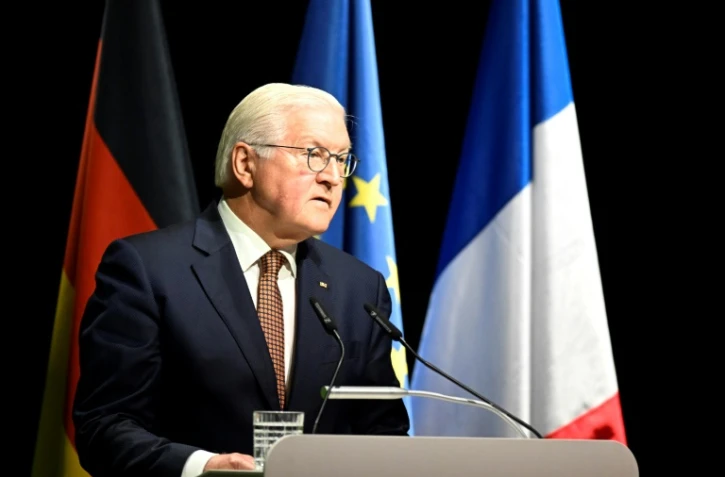 Le président de la République allemande Frank-Walter Steinmeier, le 3 juillet 2023 à Ludwigsburg, dans le sud de l'Allemagne