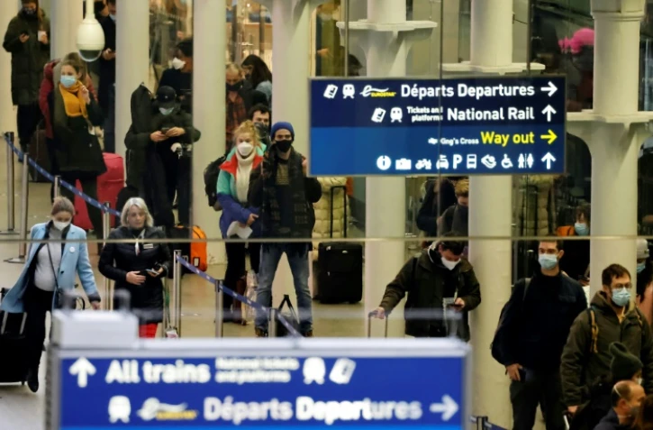 Le hall des départs de la gare Eurostar de Saint-Pancras, à Londres, le 23 décembre 2020