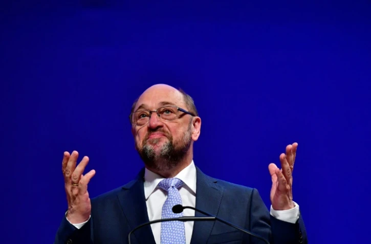 Martin Schulz lors d'un discours à Berlin le 20 juin 2017