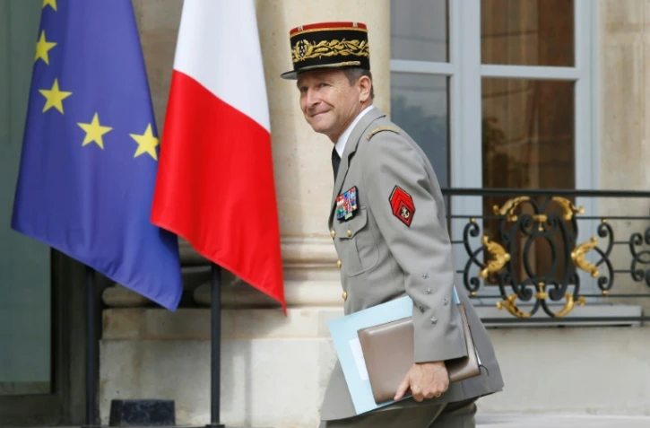 Pierre de Villiers, chef d'état-major des armées, le 13 juillet 2017 sur le perron de l'Elysée à Paris