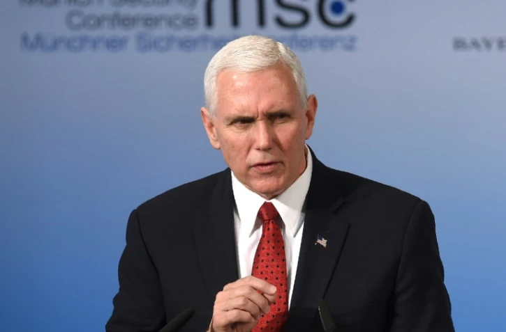 Le vice-président américain Mike Pence, lors de la conférence sur la sécurité, le 18 février 2017 à Munich, en Allemagne