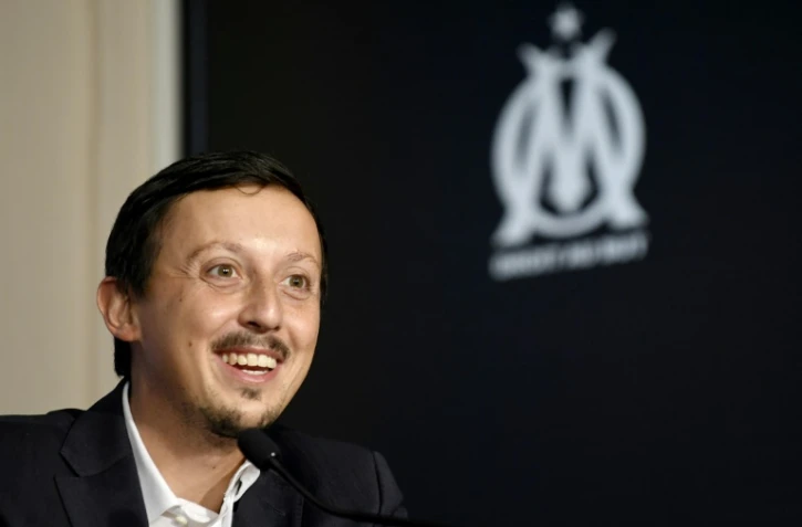 L'Espagnol Pablo Longoria, alors directeur sportif de l'OM, le 7 octobre 2020 Ă Marseille