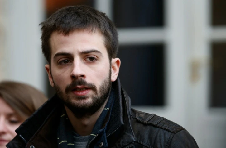 Le président de l'Unef (Union nationale des étudiants de France), William Martinet, le 11 mars 2016, dans la cour de l'hôtel Matignon à Paris