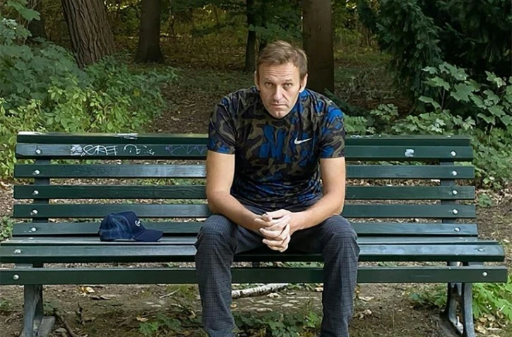 Photo dans un parc berlinois postée le 23 septembre sur Instagram par Alexeï Navalny, sorti de l'hôpital mardi