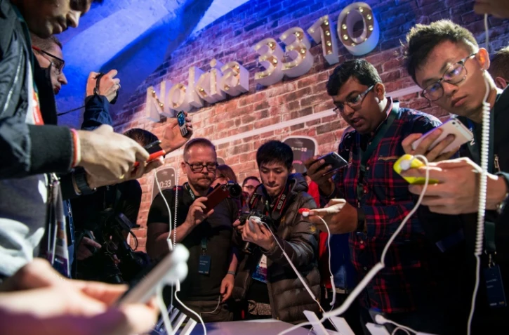 Des journalistes au Mobile World Congress de Barcelone, le 26 février 2017