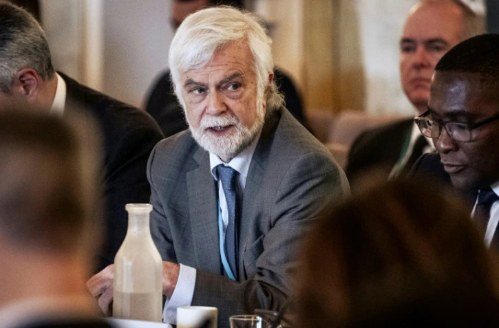 Le président du Giec James Skea à Helsingoer au Danemark le 21 mars 2024