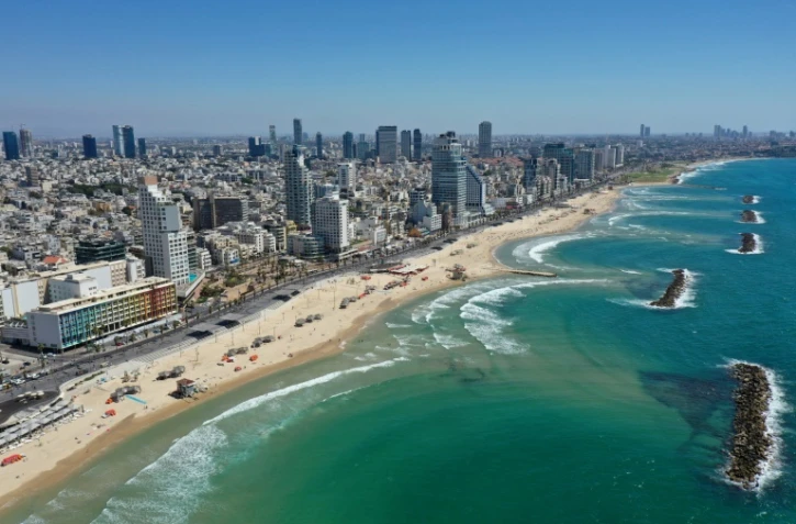 Vue aérienne de Tel Aviv, le 18 mai 2021