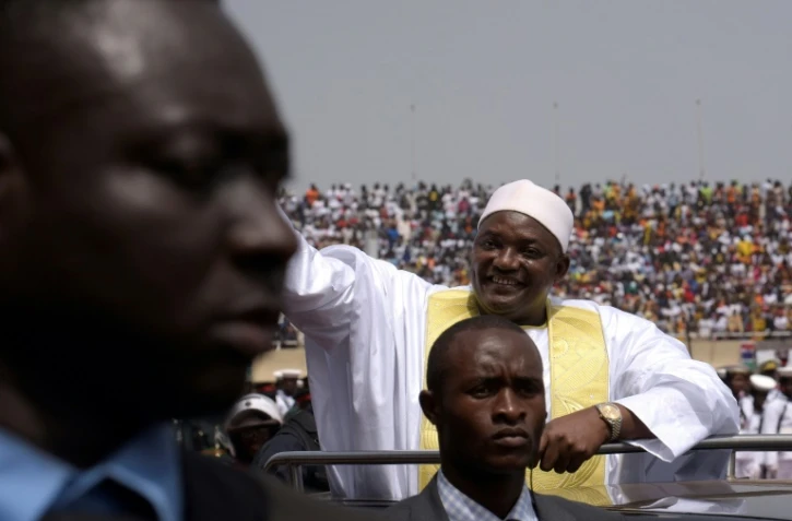 Le nouveau président gambien, Adama Barrow, lors de la fête de son investiture, le 18 février 2017 au stade de l'Indépendance à Bakau, près de Banjul