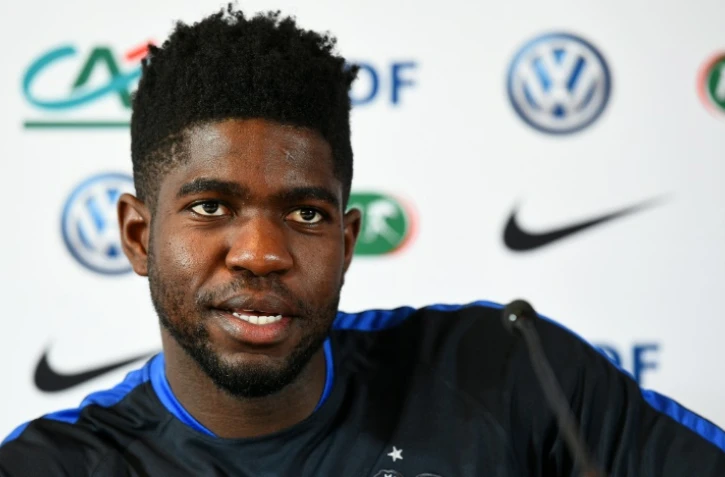 Le défenseur de Lyon et des Bleus Samuel Umtiti, le 21 mai 2016 à Biarritz