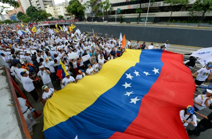 La "prise de Caracas", manifestation de l'opposition vénézuélienne pour réclamer le départ du président Maduro, le 1er septembre 2016 à Caracas