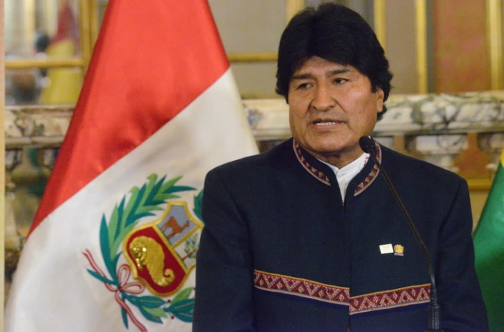 Le président bolivien Evo Morales au Palais présidentiel  à Lima, le 1er septembre 2017.
