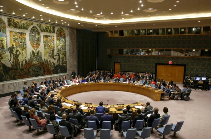 Le Conseil de sécurité des Nations Unies se réunit pour discuter de la situation des Rohingyas en Birmanie, au siège de l'ONU, à New York, le 28 août 2018