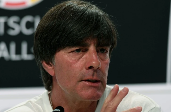 Le sélectionneur de l'équipe d'Allemagne Joachim Löw en conférence de presse à Evian, le 28 juin 2016