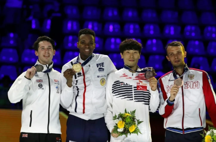 Le fleuriste français Enzo Lefort (2g) champion du monde à Budapest le 20 juillet 2019