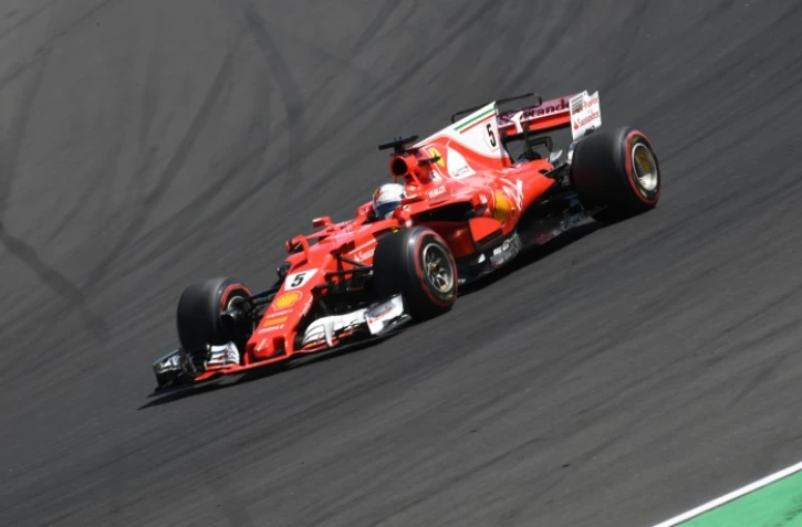 Le pilote Allemand, Sebastian Vettel, vainqueur du Grand Prix de Hongrie de Formule 1, le 30 juillet 2017 à Budapest