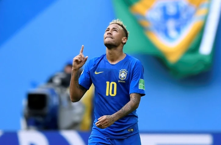 La star brésilienne Neymar contre le Costa Rica à Saint-Pétersbourg, le 22 juin 2018