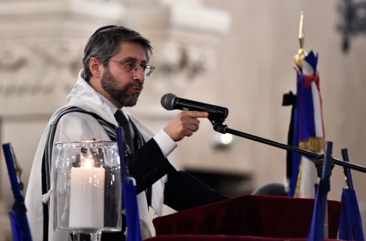 Le grand rabbin de France Haim Korsia à la Grande synagogue de la Victoire à Paris, le 15 novembre 2015