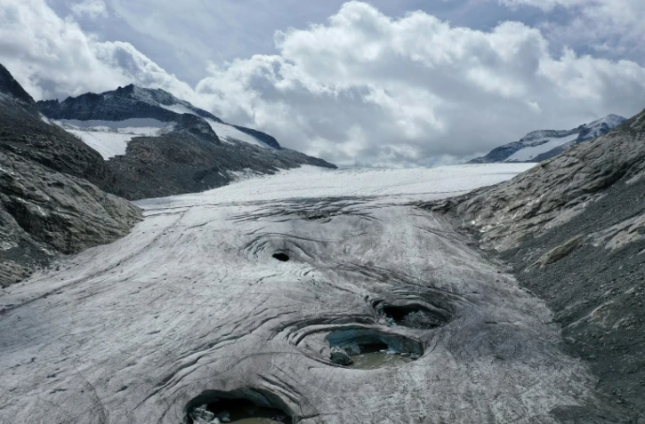 Le glacier de l'Adamello, dans les Alpes italiennes, le 1er septembre 2023