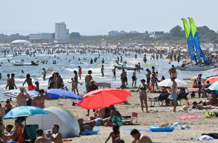 Vague de chaleur à La Grande Motte dans l'Hérault, le 10 juillet 2023