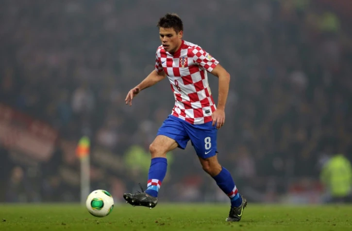 Ognjen Vukojevic, alors joueur de la Croatie lors d'un match à Hampden Park en Ecosse, le 15 octobre 2013