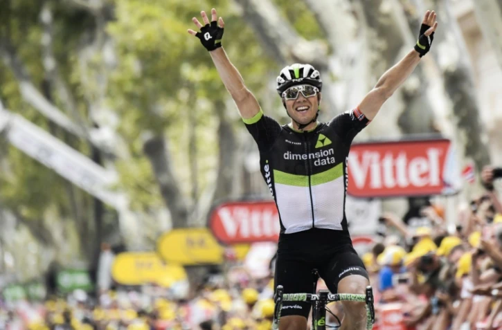 Le Norvégien Edvald Boasson Hagen (Dimension Data), vainqueur de la 19e étape du Tour de France, le 21 juillet 2017 à Salon-de-Provence
