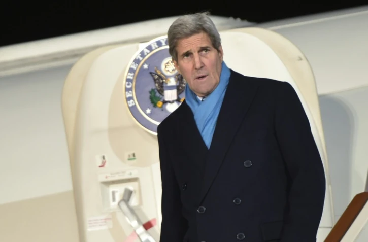 Le secrétaire d'Etat américain John Kerry à son arrivée le 15 décembre 2015 à Moscou 