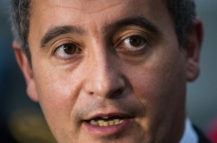 Le ministre de l'Intérieur Gérald Darmanin, le 13 décembre 2021 à Ouistreham, en Normandie