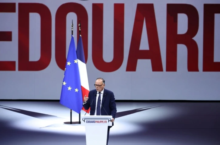 Édouard Philippe en meeting à Paris le 5 juillet 2026