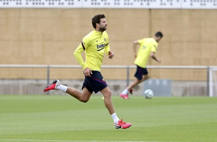 Gerard Pique et le FC Barcelone ont repris les entraînements à la cité sportive Joan Gamper, le 9 mai 2020